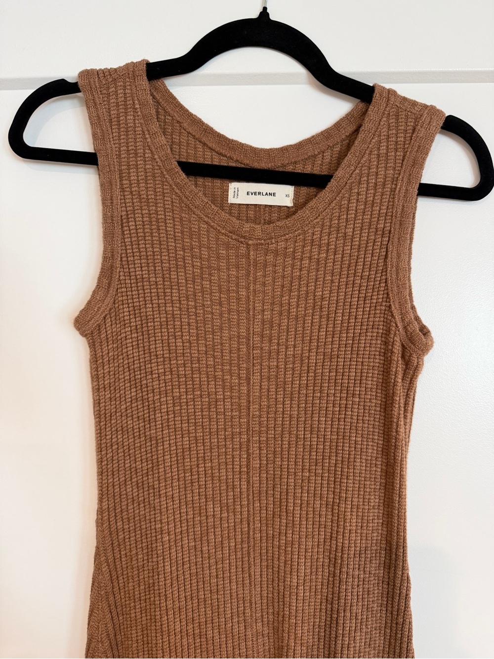 Everlane Rib-Knit A-Line Organic Cotton Midi Tank Dress • XS - Picture 5 of 7